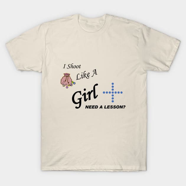 Marbles - Shoot like a Girl T-Shirt by gran_p1